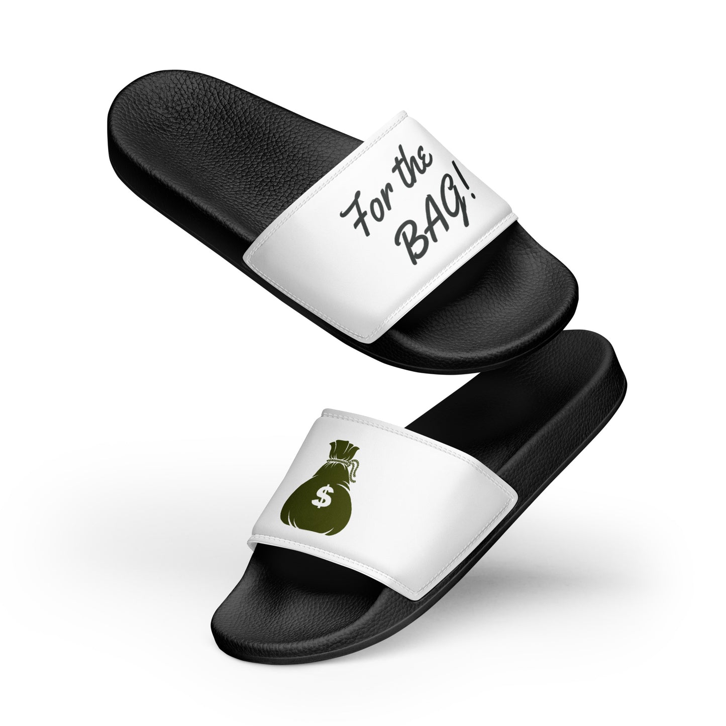 FortheBAG! black white top Men’s slides