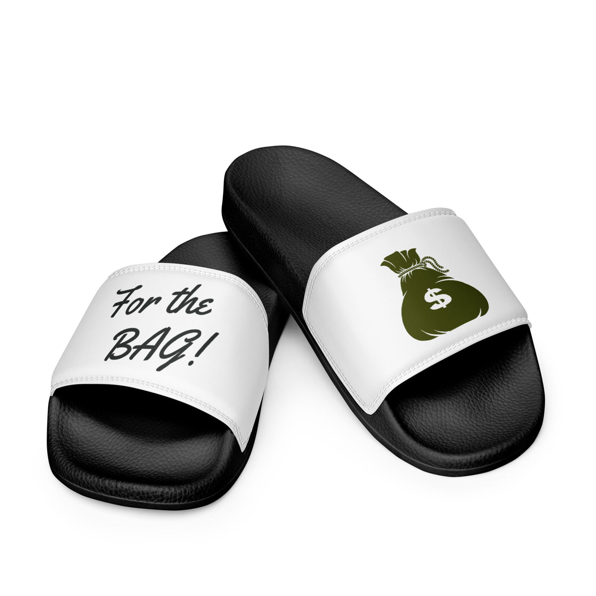 FortheBAG! black white top Men’s slides