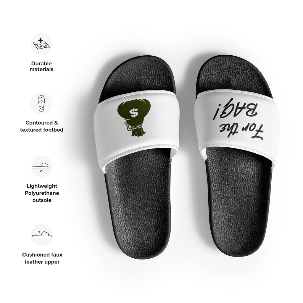 FortheBAG! black white top Men’s slides
