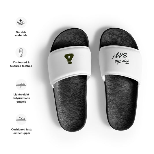 FortheBAG! Women's black with white top slides