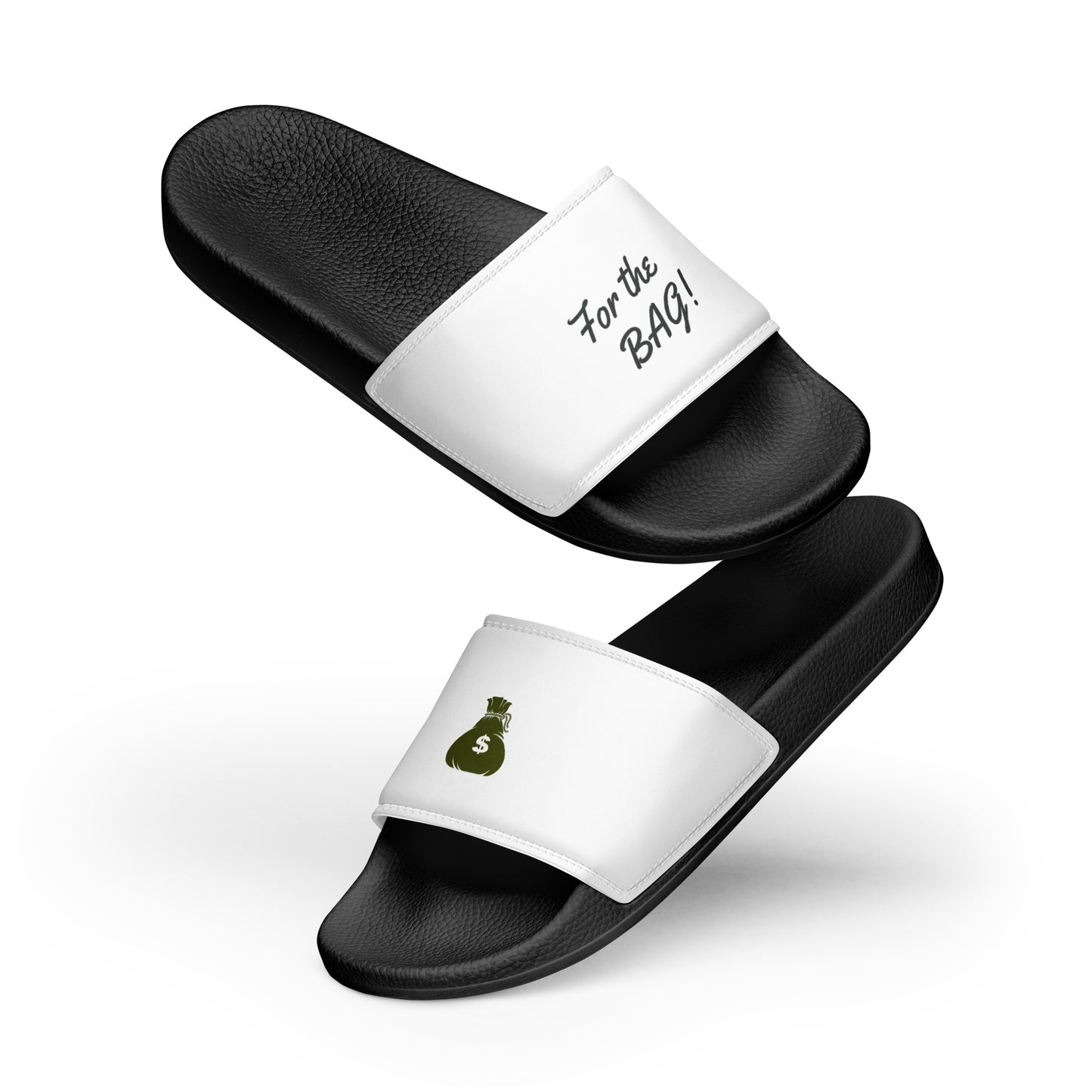 FortheBAG! Women's black with white top slides