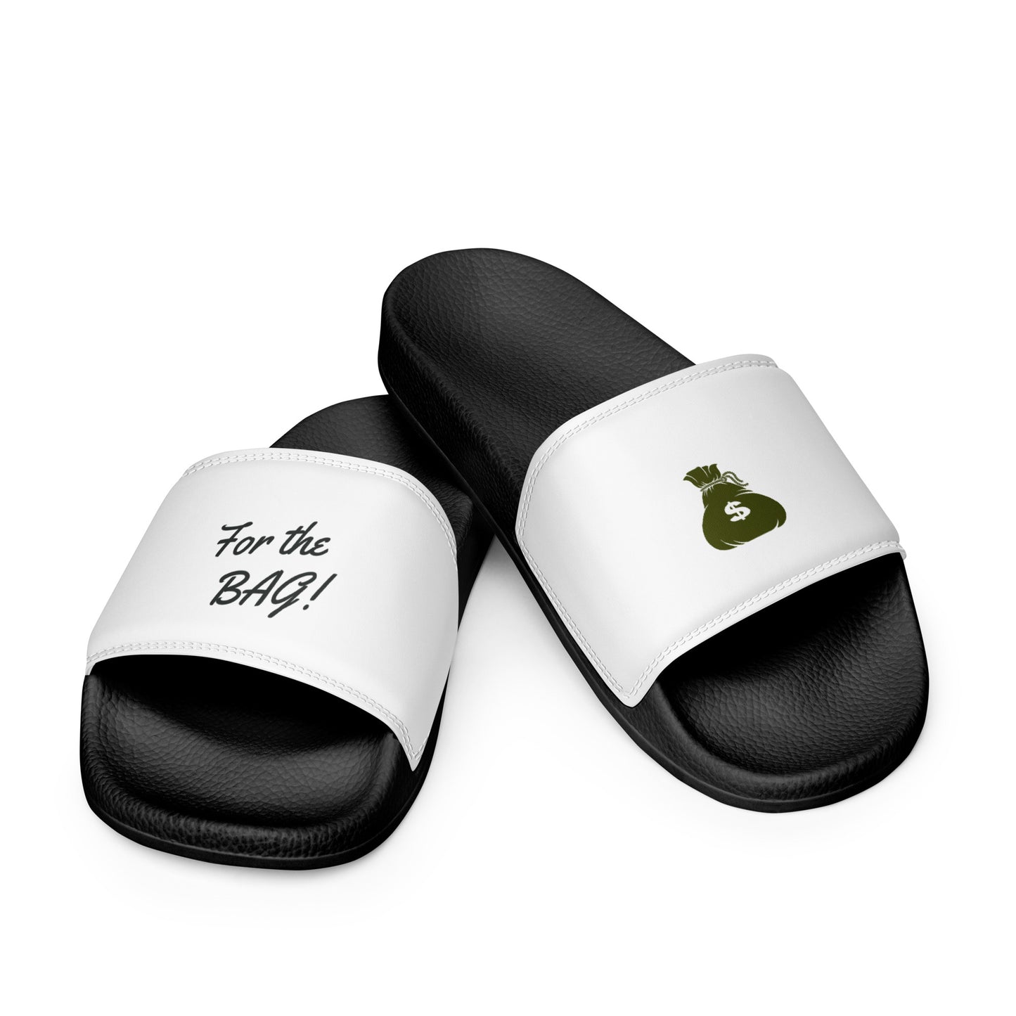FortheBAG! Women's black with white top slides