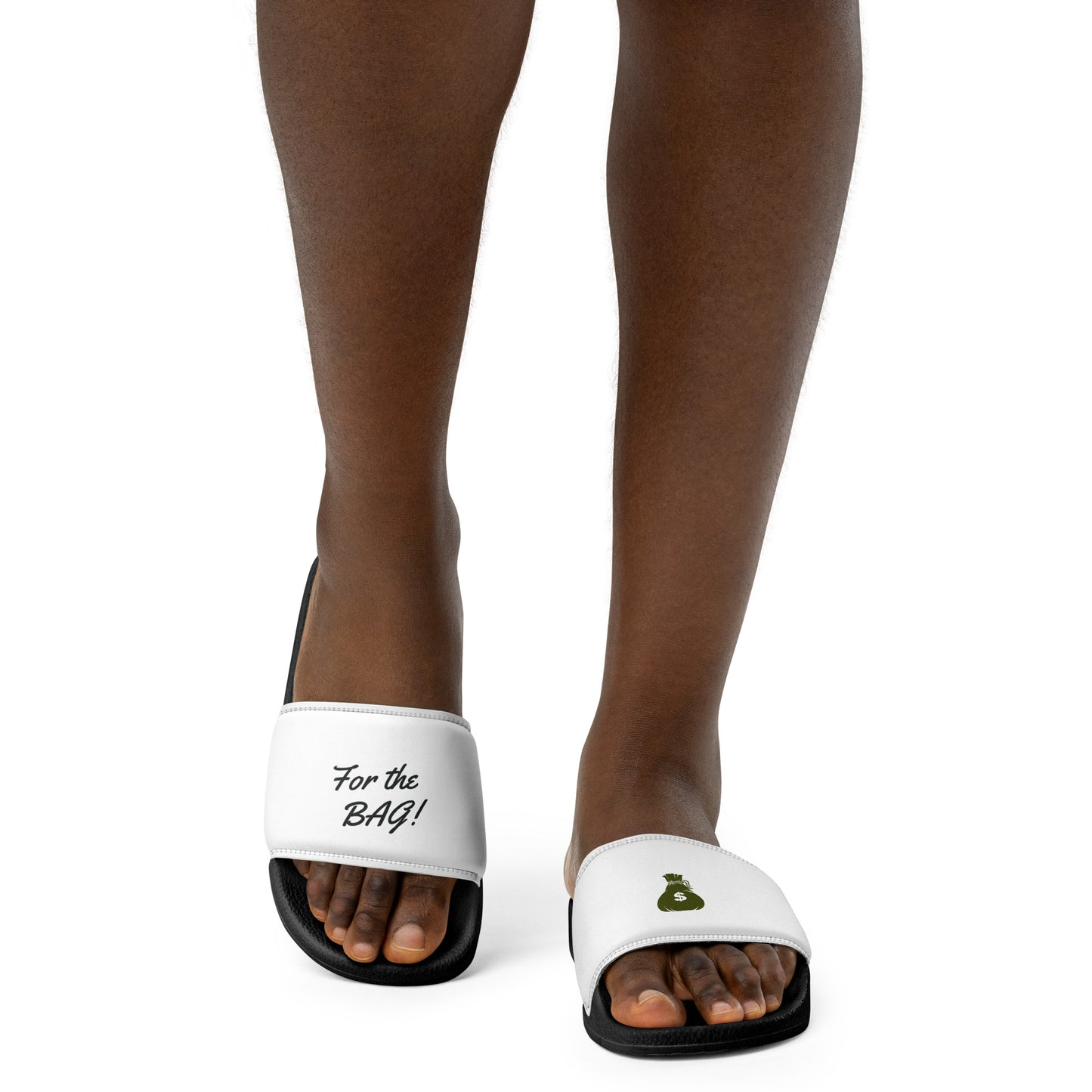 FortheBAG! Women's black with white top slides