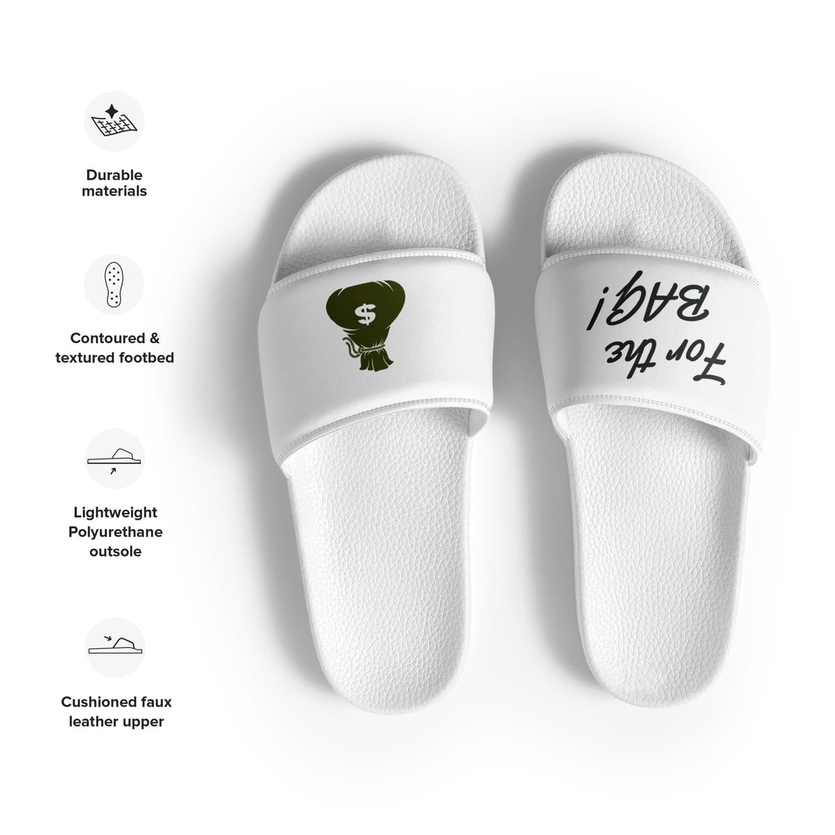 FortheBAG! All White Women's slides